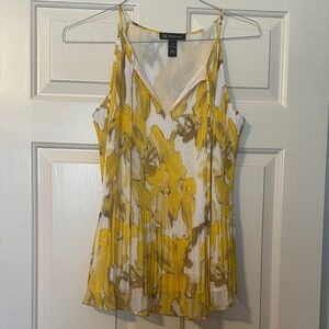 INC International Concepts Yellow and Brown Floral Camisole